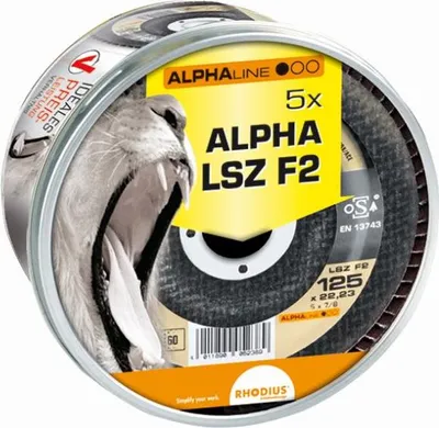 Produktbild von Rhodius Schleifscheibe LSZ F2 K40 Stahl Ø 115 mm Bohrung 22,23 mm 5 Stück