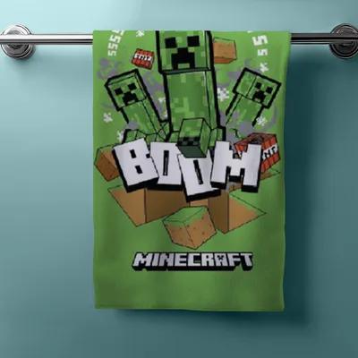Produktbild von Minecraft Duschtuch Badetuch Strandtuch Boom 70 x 140cm