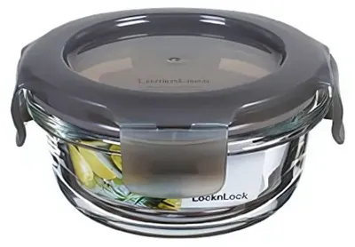 Produktbild von Lock und Lock Boroseal Glas-Multifunktionsbox bis 400°C ofenfest, grau rund Größe: 130 ml