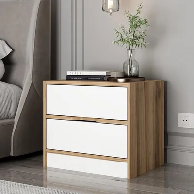 Immagine prodotto di Legnago - Comodino, 54x40x47h cm Bianco, 4 Cassetti