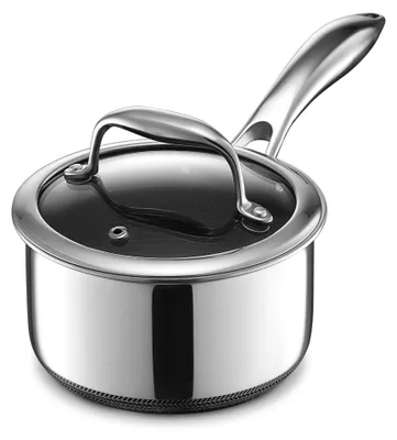 Steelpan 1 L mit Glasdeckel, antihaftbeschichtet, induktionsgeeignet