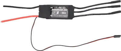 Image de 50A RC brushless ESC 4.0mm banane femelle mâle moteur électrique moteur électrique pour avion hélicoptère 3-6s Ubec