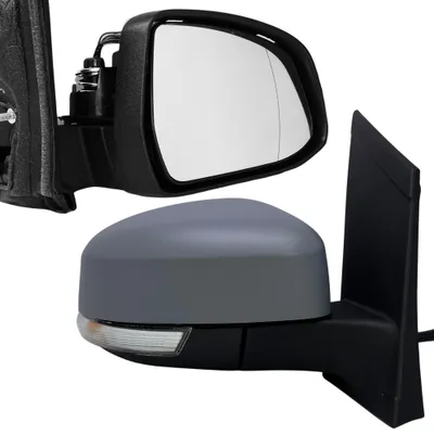 Produktbild von Rechts Außenspiegel Ersatz für Ford Focus II 2008-2011 Elektrisch Verstellbar, Beheizt, Manuell Einklappbar, Blinklicht, Pfützenlampe, Grundiert,7 PIN