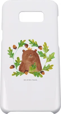 Produktbild von Mr. & Mrs. Panda Samsung Galaxy S8 plus Handyhülle  Bär König - Weiß - Geschenk, Papa, Hülle, Vater, Cover, Vatertag, Handy Case, Daddy, Teddy