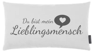 Produktbild von Dekokissen Lieblingsmensch 30 x 50 cm,  Weiss