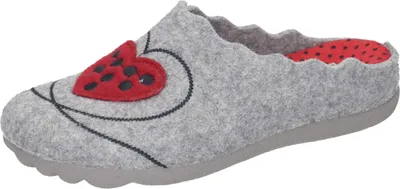 Produktbild von Manitu Damen Pantoffeln Hausschuhe Filz 320007, Größe:42 EU, Farbe:Grau