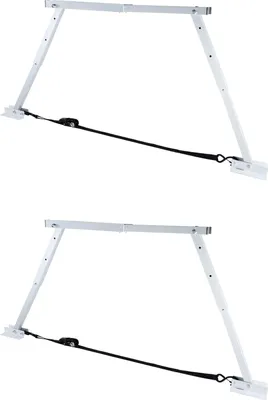 Image de SucceBuy Stabilisateur de camping-car pour remorques et camping-cars, pliable, réglable en hauteur de 304,8 à 711,2 mm, réduit les mouvements et assure la stabilité, 2 pièces