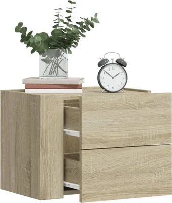 Obrázok produktu pre vidaXL Nástenné nočné stolíky 2 ks dub Sonoma 45x30x35 cm