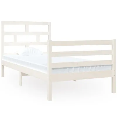 Produktbild von vidaXL Massivholzbett Weiß 90x190 cm