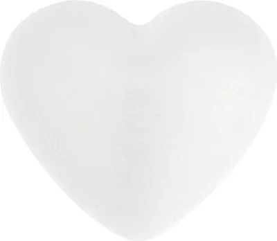 Produktbild von GLOREX Styroporherz, weiß, Durchmesser: 90 mm 63803731