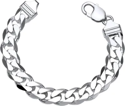Produktbild von Panzerarmband 925 Silber 12mm breit Herrenarmband von JEWLIX 23cm