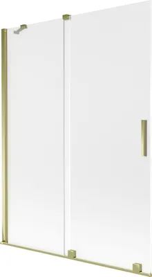 Produktbild von Mexen Velar Duschwand 2-flügelig verschiebbar 130 x 150 cm, Mattglas, Gold - 896-130-000-31-50