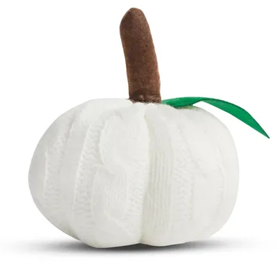 Zdjęcie produktu dla Dekoracja na Halloween w kształcie dyni - biała - 10 x 10 x 10 cm