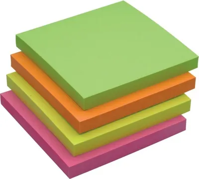 Produktbild von Haftnotizen 76x76mm Intensivfarben sortiert VE=6x12x80 Blatt