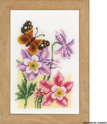 Productafbeelding van Vervaco miniaturen "fleurs", set van 3, telwerkpatroon