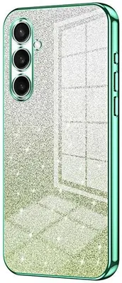 Immagine prodotto di Custodia in glitter per Samsung Galaxy S25 FE - Cover posteriore Phonesta Crystal Sparkle in silicone - Verde