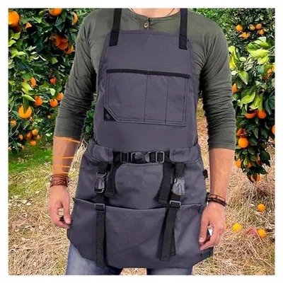 Produktbild von Verstellbare Gartenschürze mit Taschen für Männer und Frauen – für Gartenarbeit, Kochen, Grillen und mehr