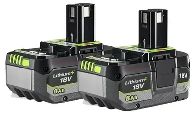 Obrázok produktu pre Lítiová článková batéria, kapacita 8000 mAh, kompatibilita s napätím 18 V, 2 kusy