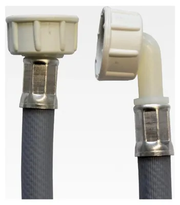 Produktbild von Zulaufschlauch 3/4" IG+IG für Waschmaschine und Geschirrspüler (1,50 m) - Grau - Gummi - Zubehör für Haushaltsgeräte - 1 Stück