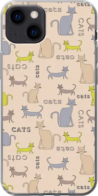 Produktbild von MuchoWow® Handyhülle Schutzhülle Hülle für Telefoonhoesje iPhone 13 Muster - Katze - Zitat - Jungen - Mädchen - Kinder - Kind Silikon Softcase Handy Hülle - Karteninhaber