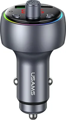 Zdjęcie produktu dla Ładowarka Samochodowa Usams Cc328 30W 1Xusb-A 1Xusb-C Bluetooth Fm Tarnish