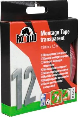Produktbild von ROXOLID Montage Tape Montageband transparent 19 mm x 1,5 m