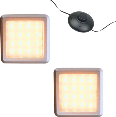 Produktbild von kalb | LED Vitrinenleuchte 3000K 1-10er Set 12V Fußschalter, Unterbauleuchte 2er Set