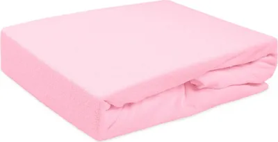 Produktbild von Spannbettlaken mit Gummiband, Frottee 140x200cm Hellrosa
