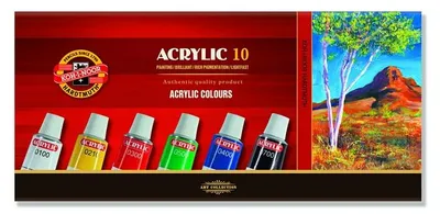 Obrázek produktu pro Koh-i-noor barva akrylová 16ml/10 odstínů v tubě