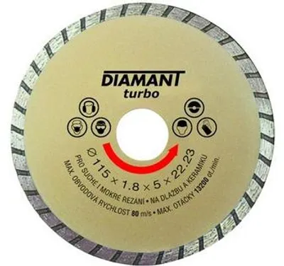 Obrázek produktu pro Kotouč diamantový DIAMANT 125x2x22.2mm TURBO 21140