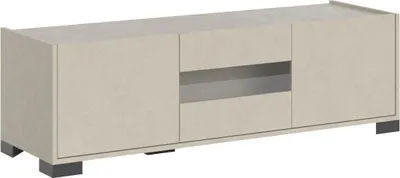 Image de Meuble Tv 3 Portes 130 X 40 X 40 Cm, Effet Cachemire