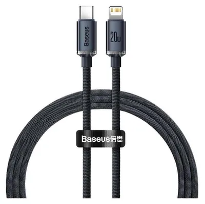Produktbild von Baseus CAJY000301, Grau, USB C, Lightning, 2 m, Männlich, Männlich