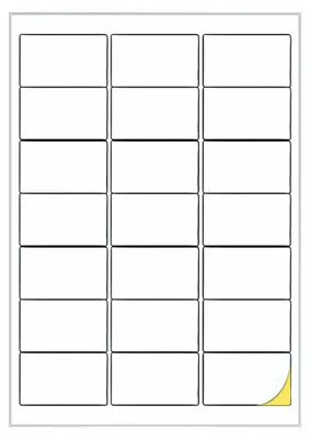 Productafbeelding van A4 Zelfklevende Adresetiketten, 100 Vellen met 2100 Etiketten van 63,5 x 38,1 mm