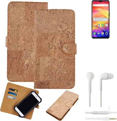 Produktbild von K-S-Trade Hülle kompatibel mit Ulefone Note 7 + in ear Kopfhörer Kork Handyhülle Cover  Schutzhülle TPU Case Bumper in Hellbraun, (1x)
