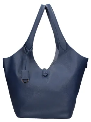 Obrázok produktu pre Chiara Ferretti Kabelka z Pravej Kože Modrá Džínsová Carys Chic blu jeans ONE 48x30x7 cm 22535-D24 BLU JEANS