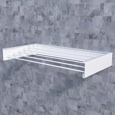 Produktbild von Wäscheständer, Wandmontage, Wäschetrockner, zusammenklappbar, 100 cm Länge, Wandtrockner, zusammenklappbar, Wäscheständer für die Wand, für draußen oder drinnen