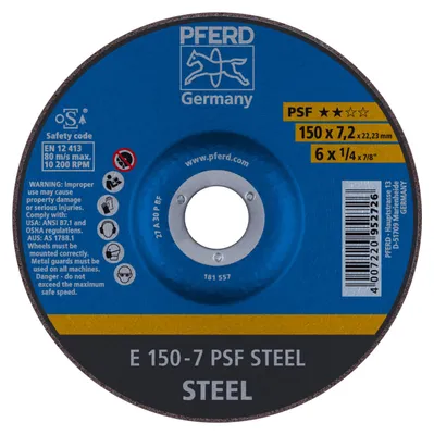 Zdjęcie produktu dla PFERD 62015628, 15 cm, 7,2 mm, 10200 RPM, 10 szt.