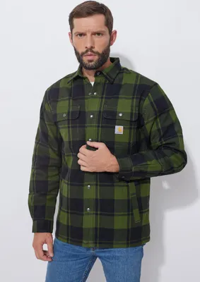 Immagine prodotto di Camicia Carhartt in flanella foderata in sherpa, colore:verde, taglia:XL