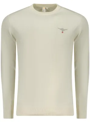 Produktbild von Stilvolles Herren Langarm T-Shirt - Weiss mit Stickerei Logo