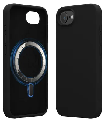 Produktbild von kwmobile Hülle kompatibel mit Apple iPhone 17e / iPhone 16e Hülle - magnetisches Silikon Case kompatibel mit MagSafe - Cover gummiert Schwarz