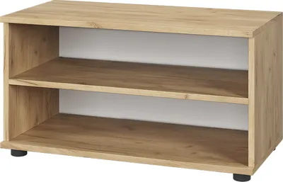 Produktbild von Wohnzimmerschrank Vicco Berno Goldkraft Eiche/Weiß 70.8 x 38.9 cm mit 2 Fächern, Model 55472
