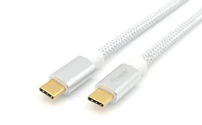 Immagine prodotto di Equip 128355 cavo USB USB 3.2 Gen 2 (3.1 Gen 2) 0,5 m USB C Argento, Bianco