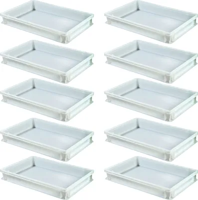 Produktbild von 10 Teigbehälter, LxBxH 600x400x90 mm, Farbe weiß