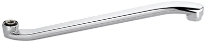 Produktbild von Aqualine Wasserauslauf, 370mm, flach, hoch, Chrom