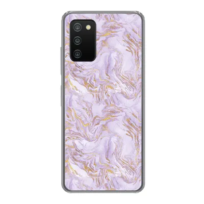 Produktbild von MuchoWow® Handyhülle Schutzhülle Hülle für Samsung Galaxy A03s Abstrakt - Marmor - Gold - Muster Silikon Softcase Handy Hülle - Schutz