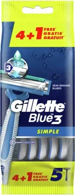Produktbild von Gillette Blue 3 Einwegrasierer 5er Pack Simple