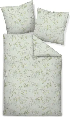 Produktbild von Janine Design Interlock-Jersey Bettwäsche-Garnitur CARMEN S 55077 Farbe salbeigrün jade-06 Größe 135x200 + 80x80cm