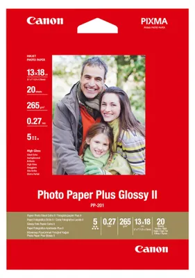 Image de Papier Canon PP-201 (5X7, 20 feuilles), 5 x 7