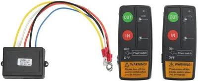Obrázek produktu pro Bezdrátová sada dálkového ovládání navijáku – ruční ovládání, 12V/24V – dosah 23 metrů – univerzální ovladač – přenosné, vhodné pro automobily – vhodné pro nákladní vozidla