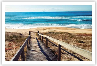 Produktbild von Poster - Poster ohne Rahmen - Meer Strand Eintritt - 91,5x61 cm - Wand Bild - Wanddeko - Wandbilder - Kunstposter - Wandposter - Bilder - Kunstdruck - Wanddekoration - Wandbild - P2XAA91x61-4359